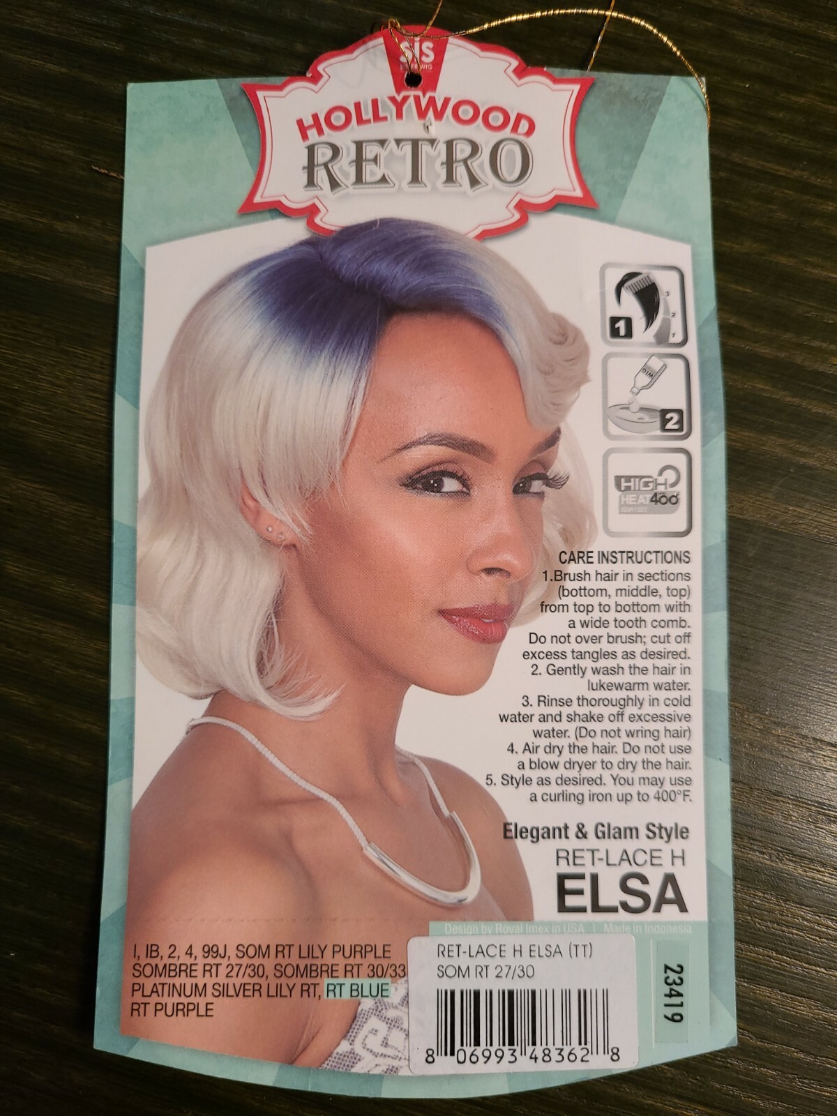 NWT SIS Deep Lace Part C Part Hand Tied ELSA Lace Wig