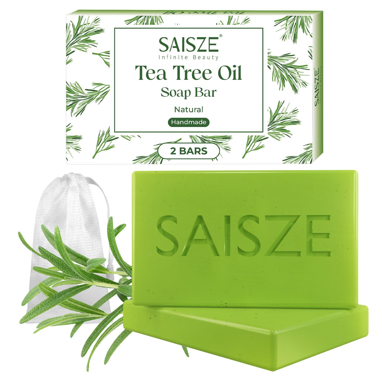 Tea Tree Soap, Handmade Soap Bar for Face and Body, Cold Process, Soothing