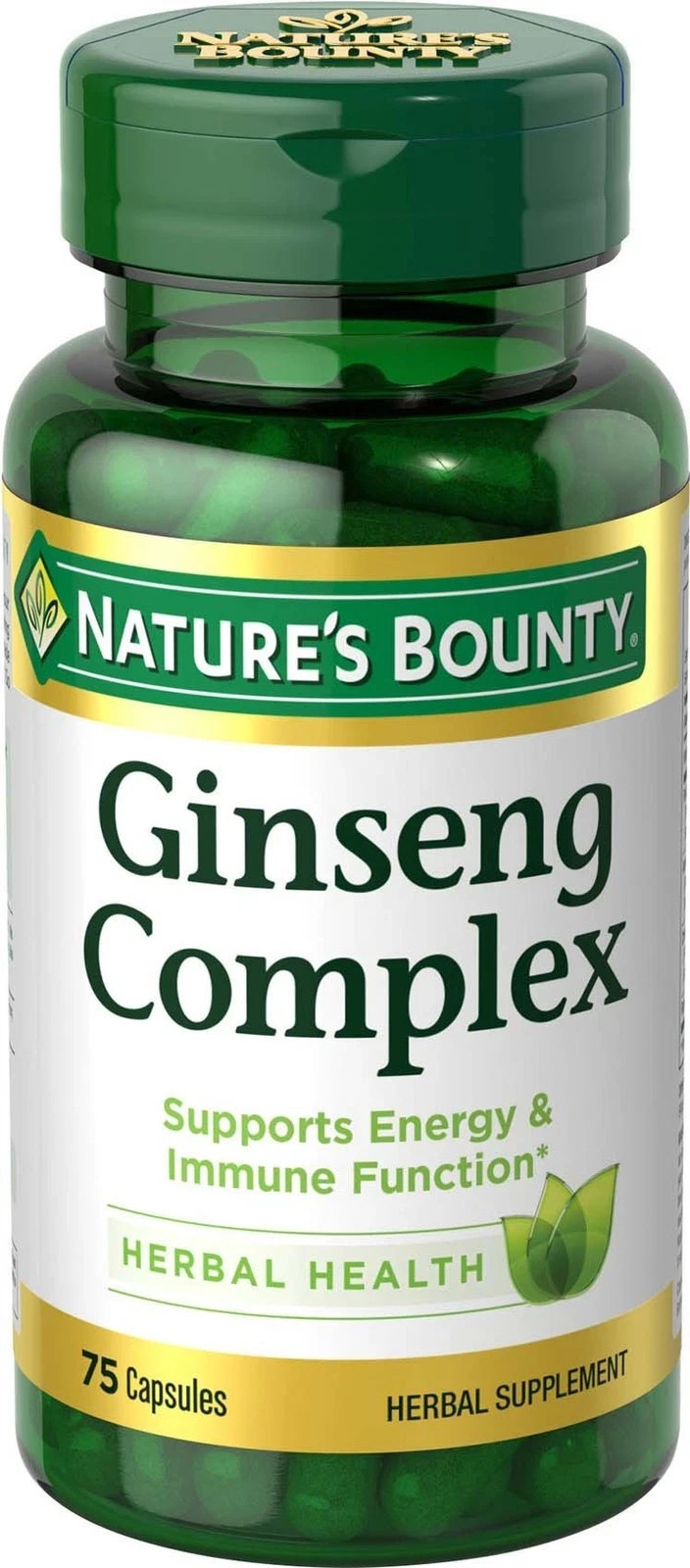 Nature’s Bounty- Ginseng Complex Capsules- 75 caps – EXP 6/27 – FREE SHIPPING