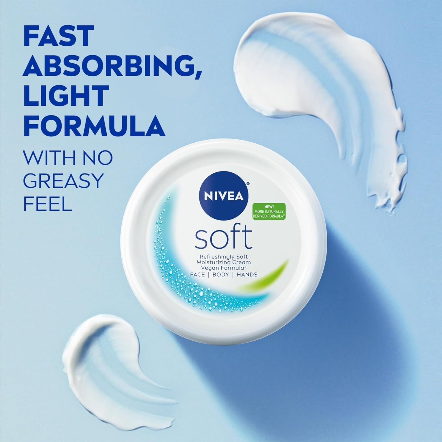 NIVEA Soft Moisturizing Cream 3 Pack 6.8oz Jars +2days delivery