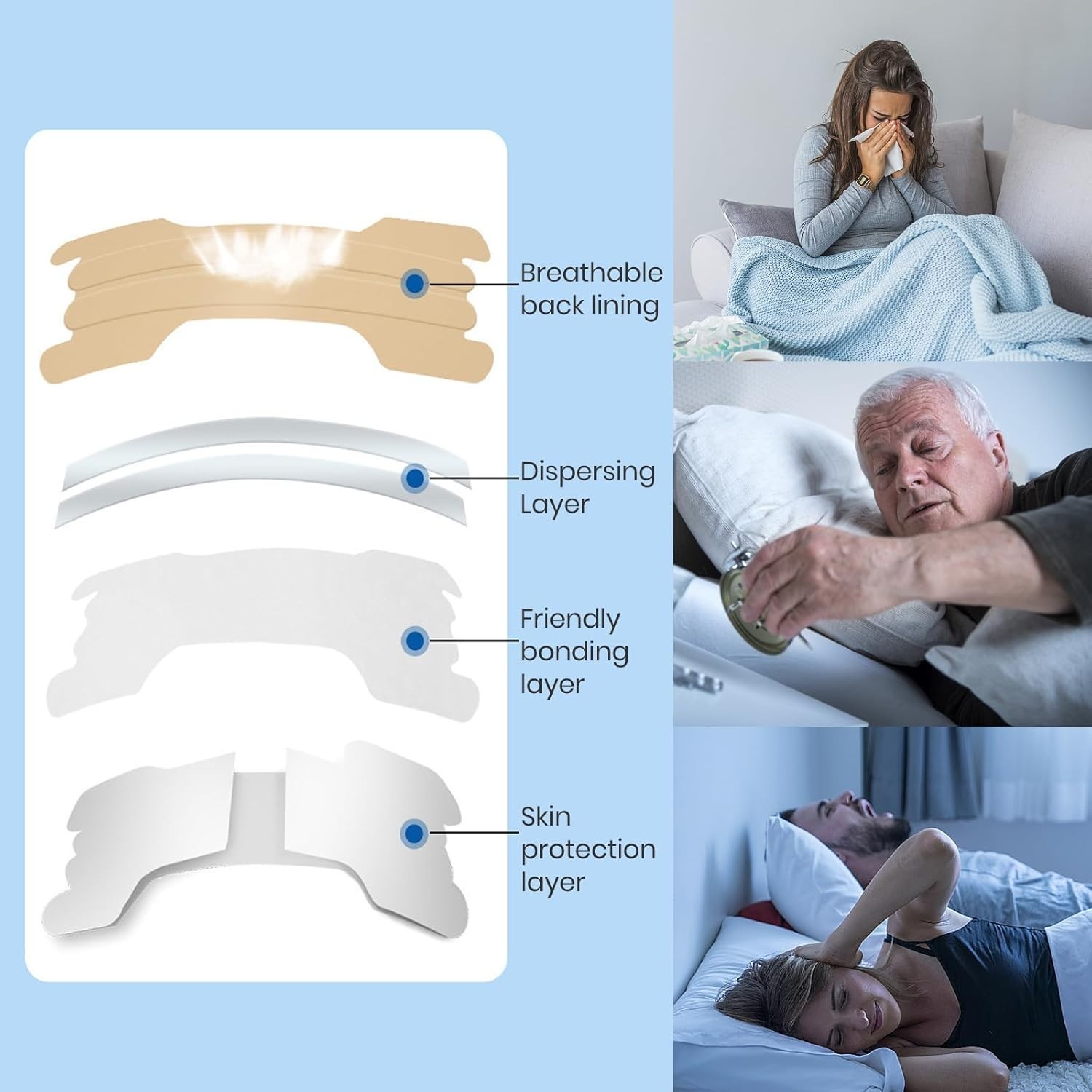 Portable 300 Count Nasal Strips – Effective Snoring Reduction & Breathability