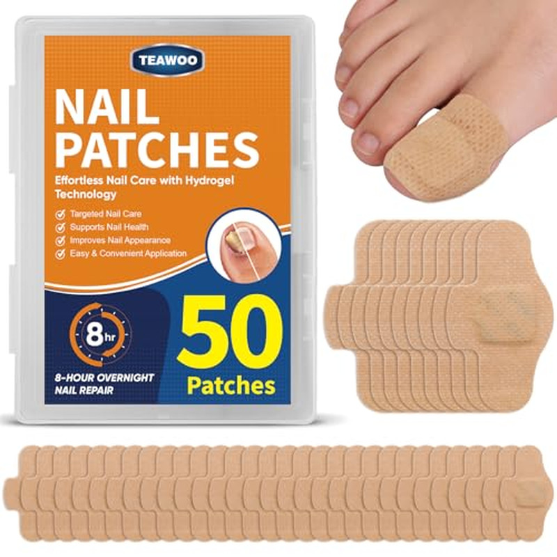 50PCS Toenail Nail Patches, 8-Hour Overnight Self-Adhesive Conditioning Stickers