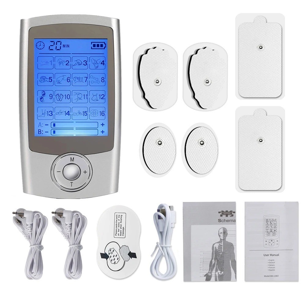 16 Mode TENS EMS Muscle Stimulator Digital Therapy Massager Dual Output