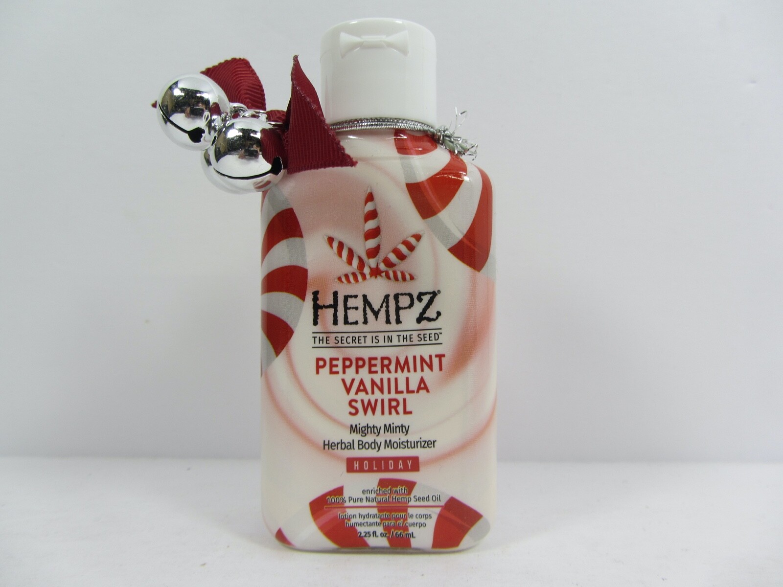 HEMPZ PEPPERMINT VANILLA SWIRL HOLIDAY BODY MOISTURIZER LOTION L.E. MINI 2.25 oz