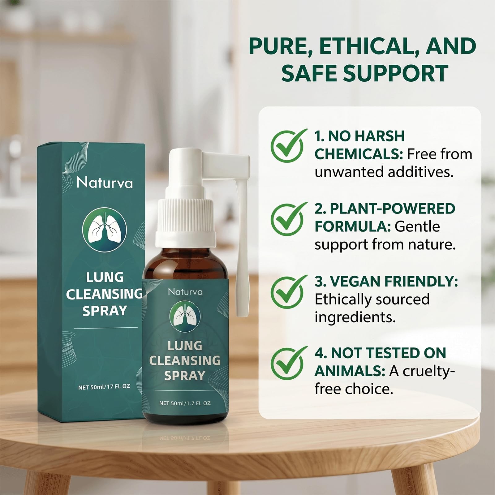 Naturva Lung Cleansing Spray,Calendula Leaf Extract 1 Fl Oz (Pack of 1), 1pcs