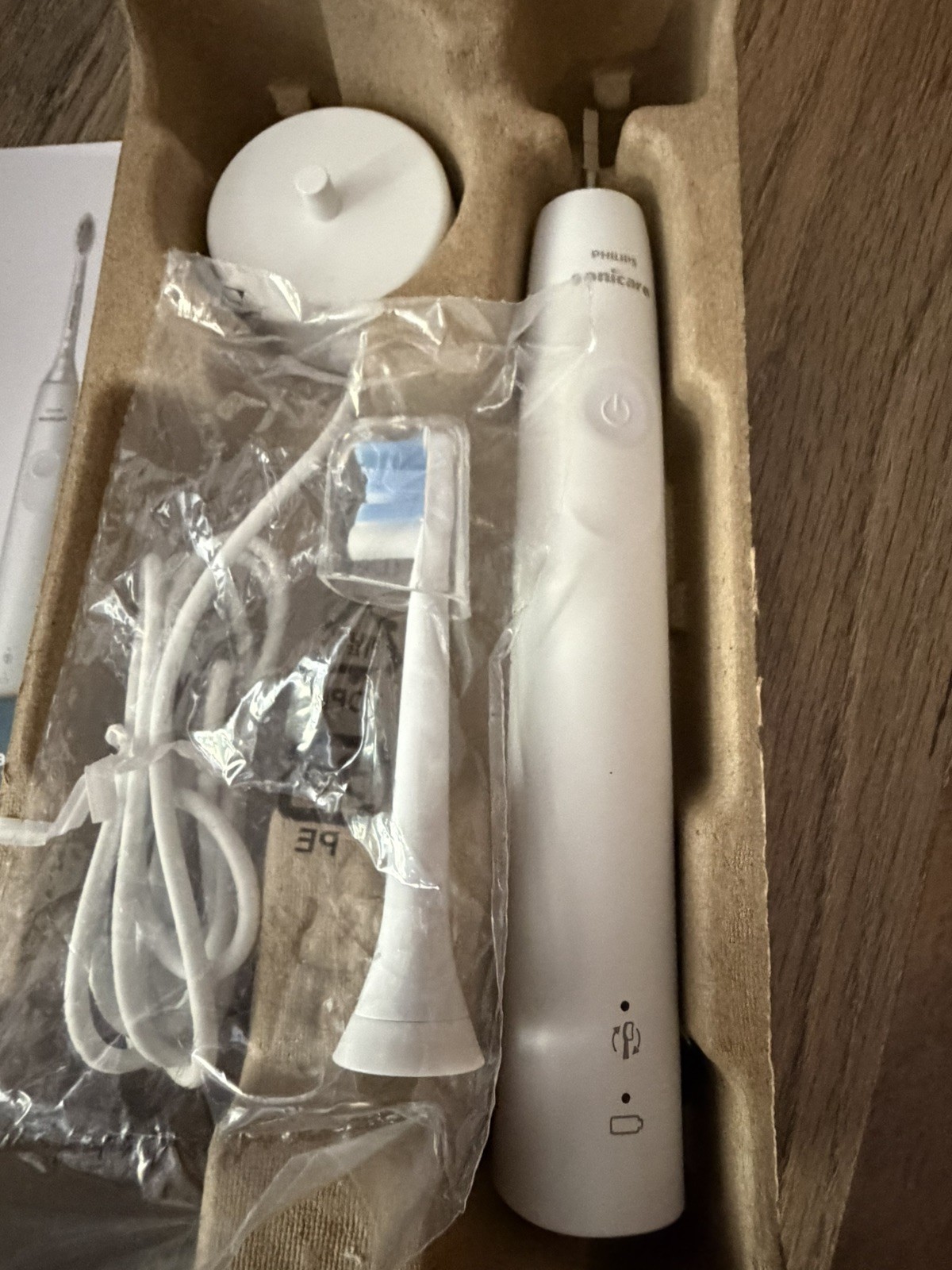 (Open Box)Philips Sonicare 4100 Electric Toothbrush White Rechargeable HX3681/23