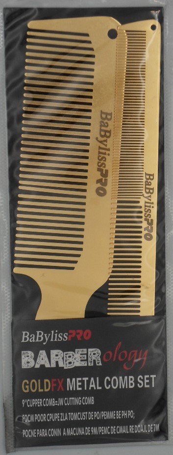 BabylissPro Barberology set of 2 pieces of GODFX Metal 9 inches Clipper Comb Set
