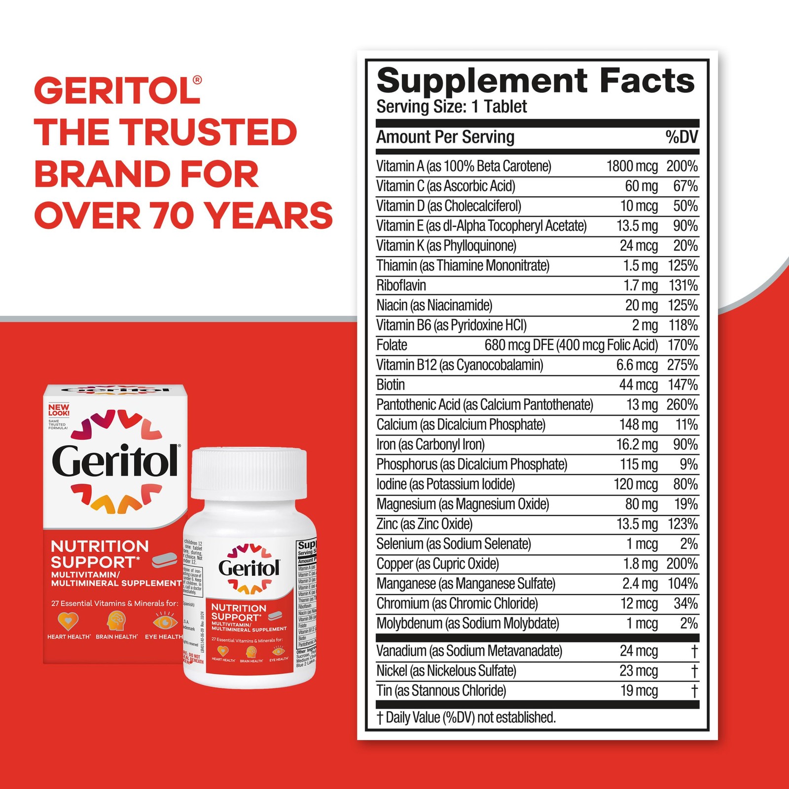 Geritol, Multivitamin Supplement, Contains B-Vitamins, 40 Count (Pack of 1)