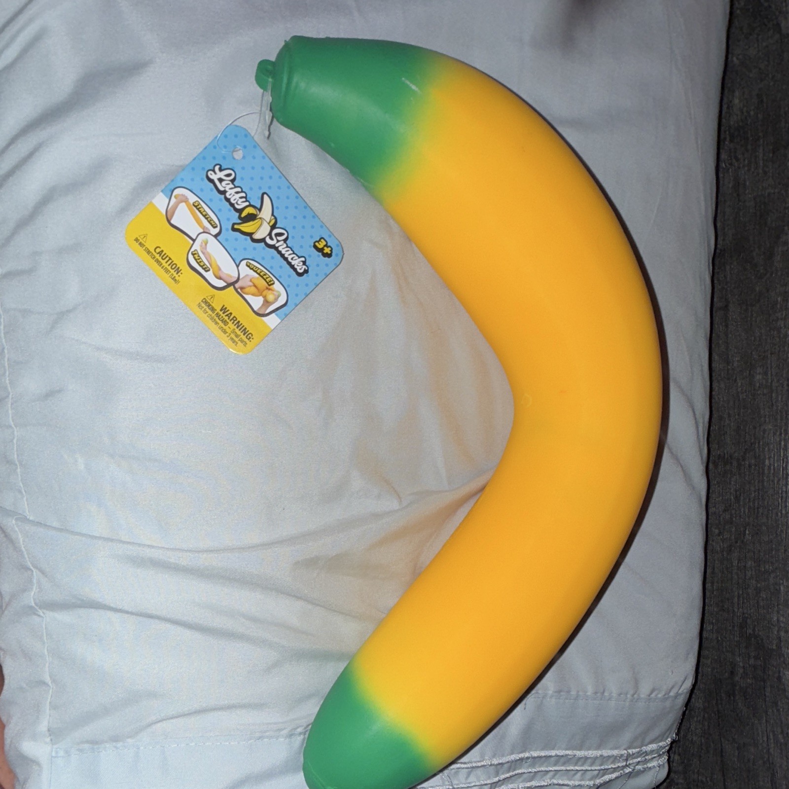 Scented Banana Foam Squeeze Toy Stress Reliever, Yellow/Green, 18 in