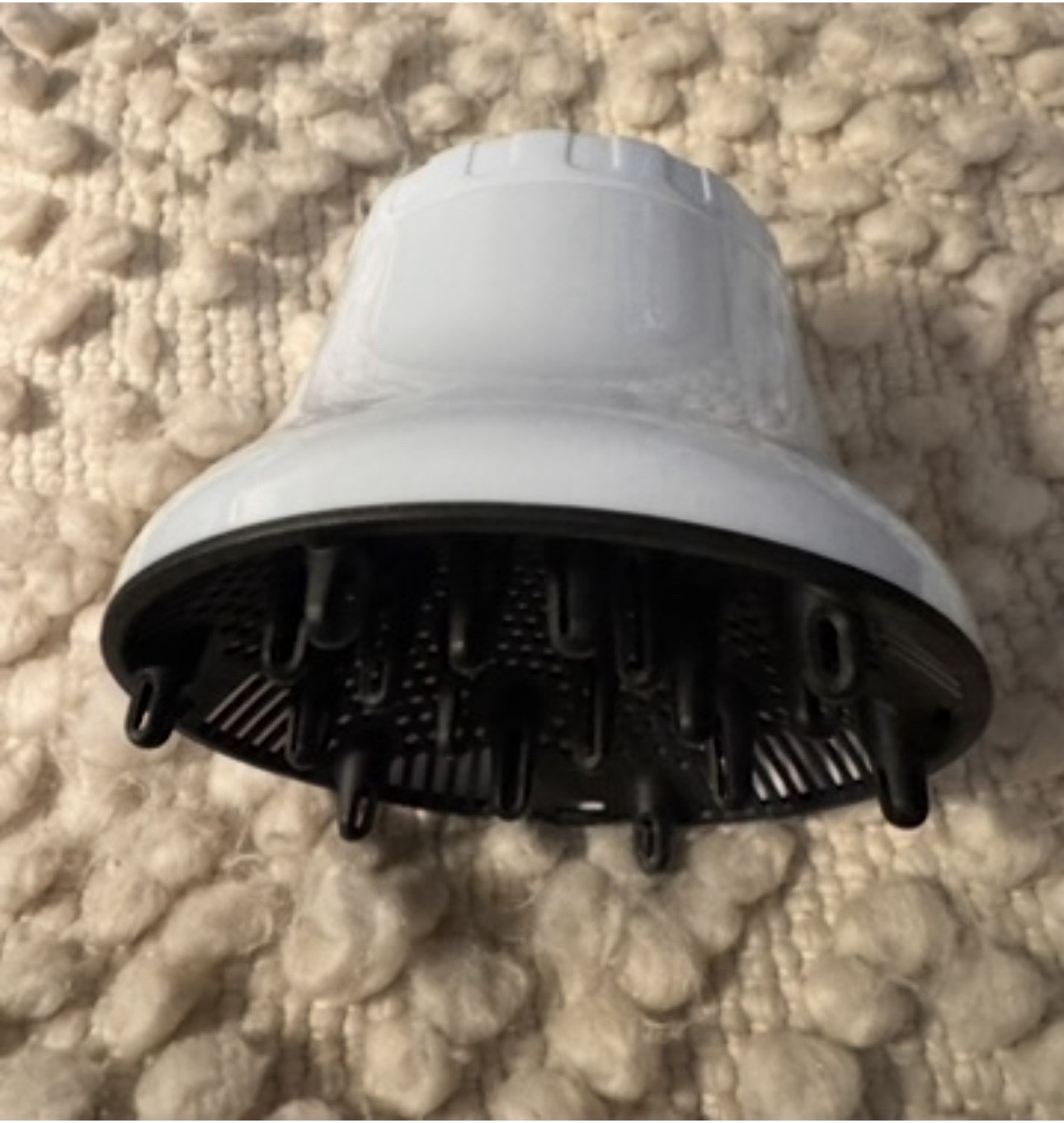 Universal Hair Dryer Diffuser Attachment, Plastic, Black/White, Unisex Adults