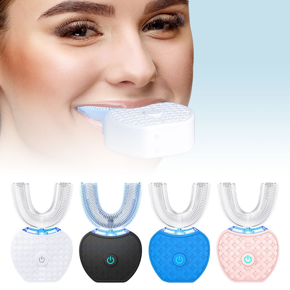 U Shaped Adult Electric Toothbrush Automatic Ultrasonic Cleaning Toothbrush KU