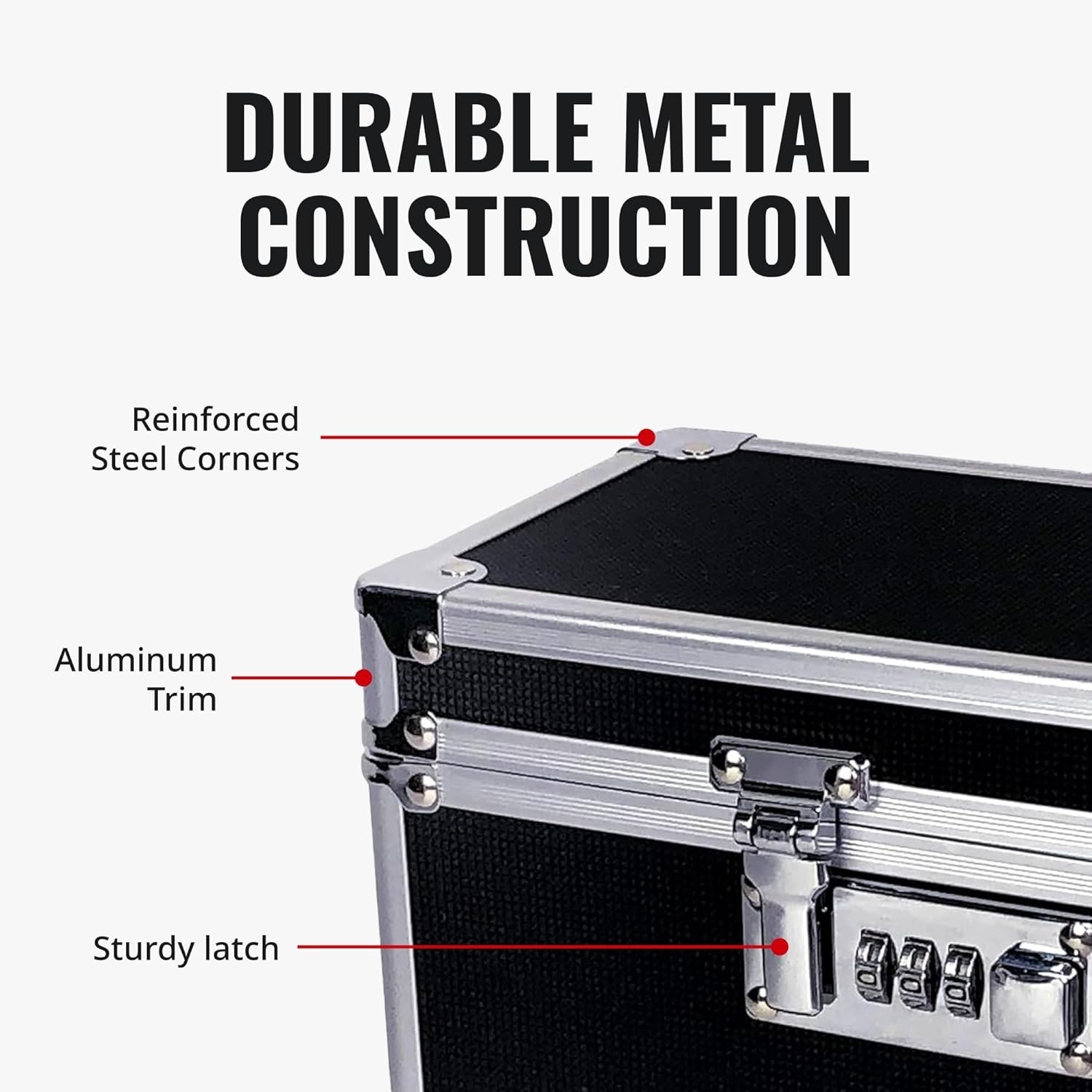 Locking Medicine Box with Combination Lock – Secure Metal Lock Box Safe for M…