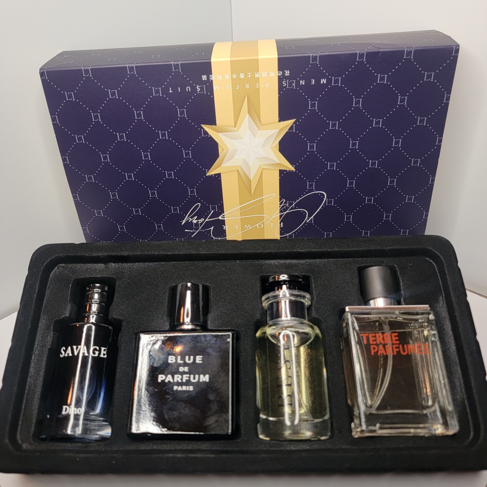 Men’s Luxurious EDP Fragrance 4pcs Set Cologne Long-Lasting Fathers Day Gift