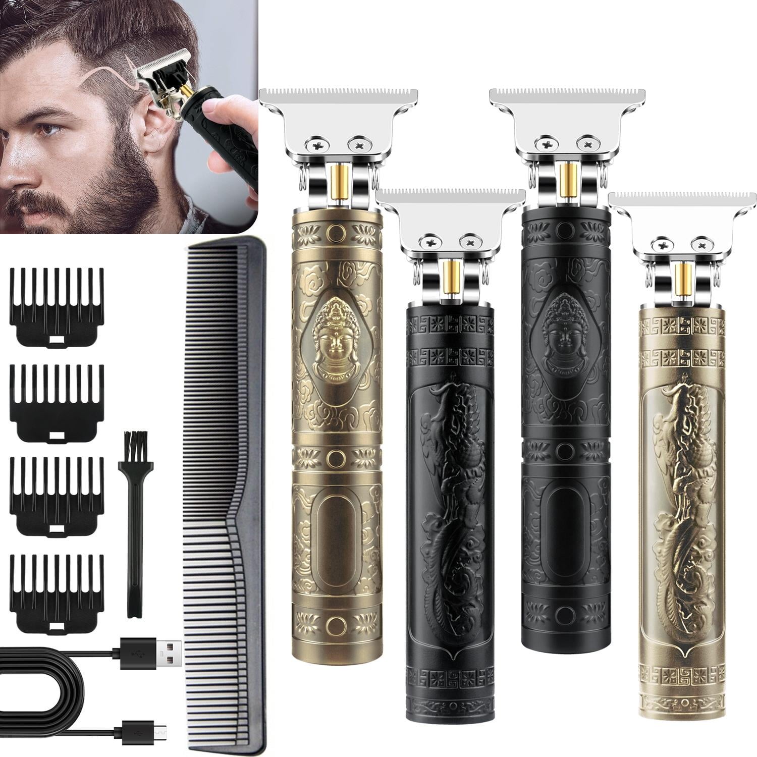 Professional Beard Trimmer Clipper Cordless Electric Shaver With USB Charging US