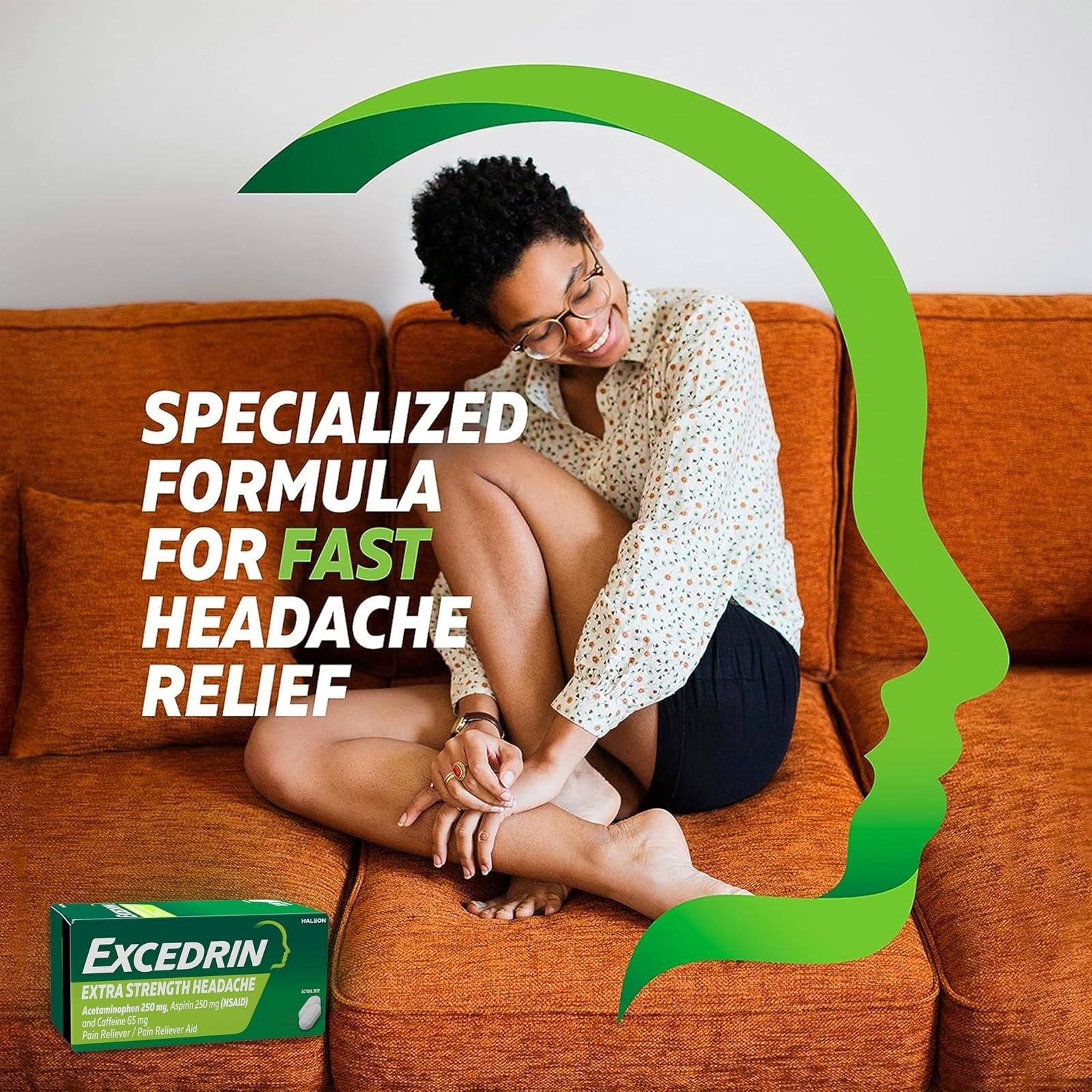 Excedrin Extra Strength Pain Relief Caplets – 100 Count – Headache Relief