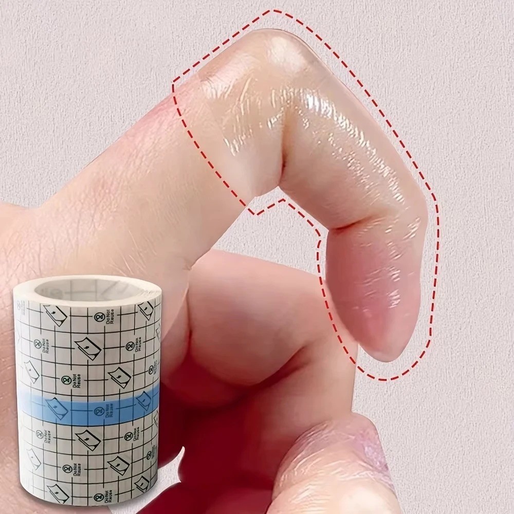 Transparent Self Adhesive Finger Tape PU Bandage Anti Friction Protector 1 Roll