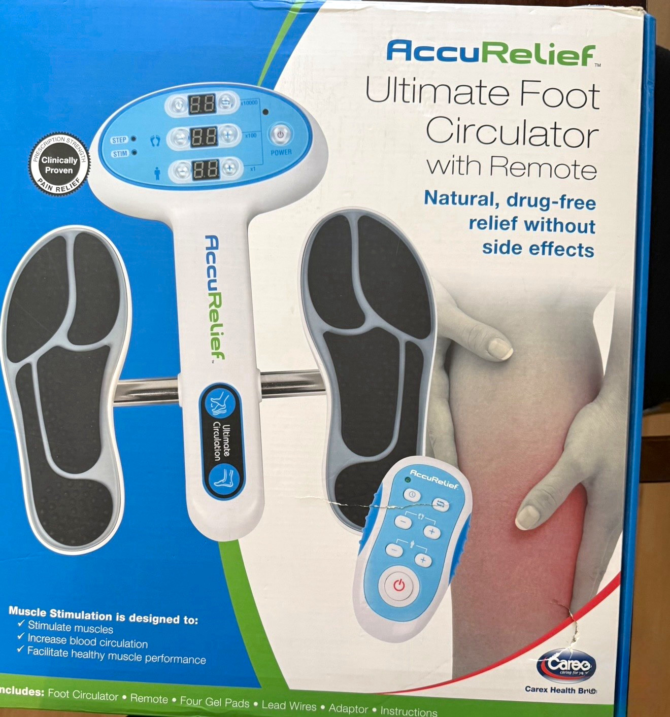 AccuRelief Ultimate Foot Circulator Muscle Stimulation Device w/ Remote