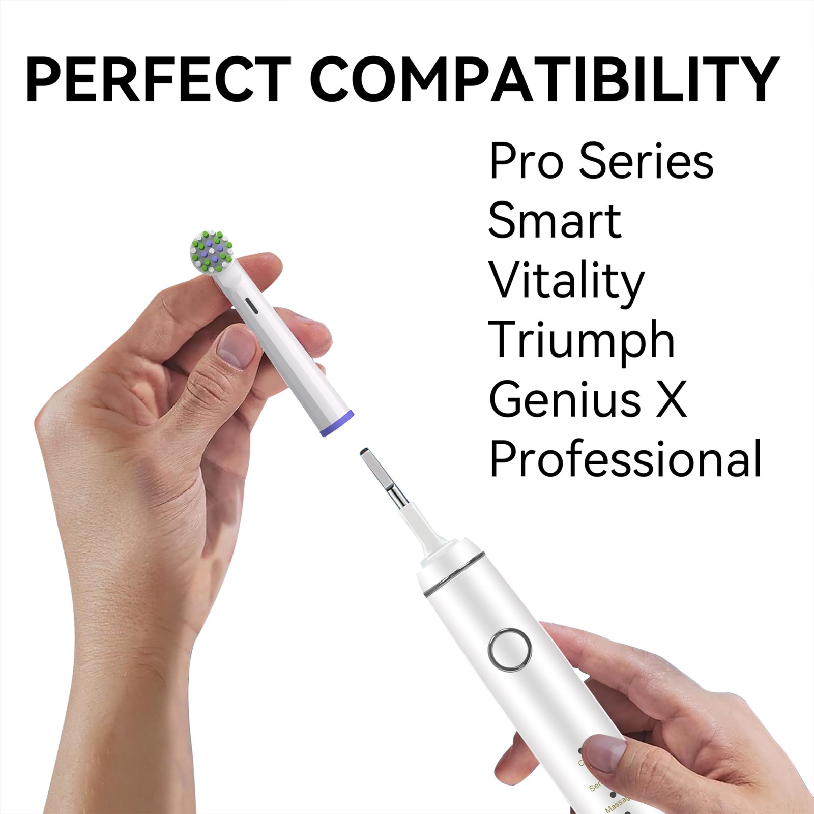 Replacement Toothbrush Heads Compatible with 20 Count (Pack of 1), White