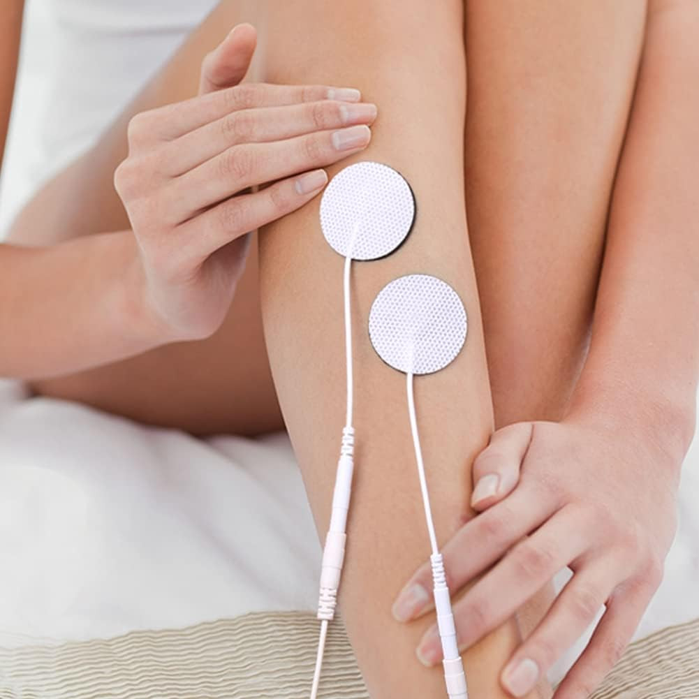 TENS Unit Electrode Pads 40PCS Round Pads 2.0mm Pigtail Connector