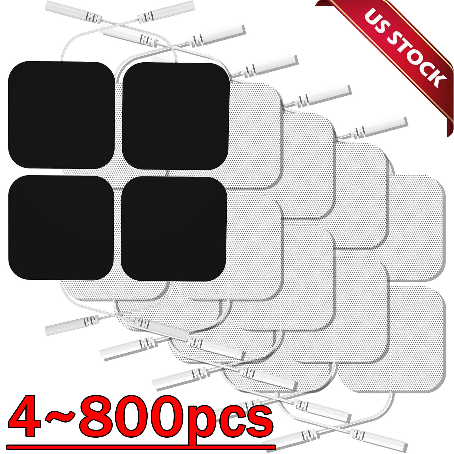 40 TENS Electrode Pads EMS Replacement Unit 7000 3000 2×2 Muscle Stimulator BULK
