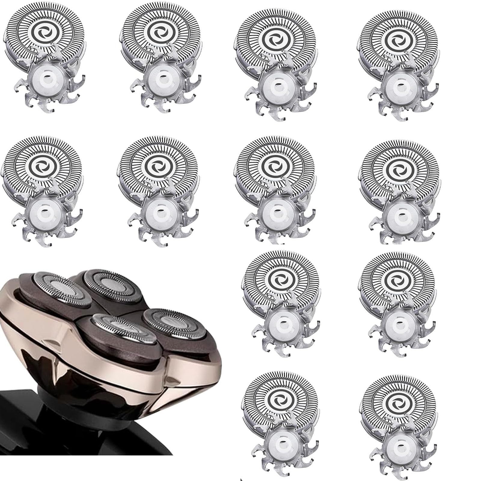 Replacement Blades for Skull Shaver Pitbull Gold PRO – 3 Set (12 Blades) Compati