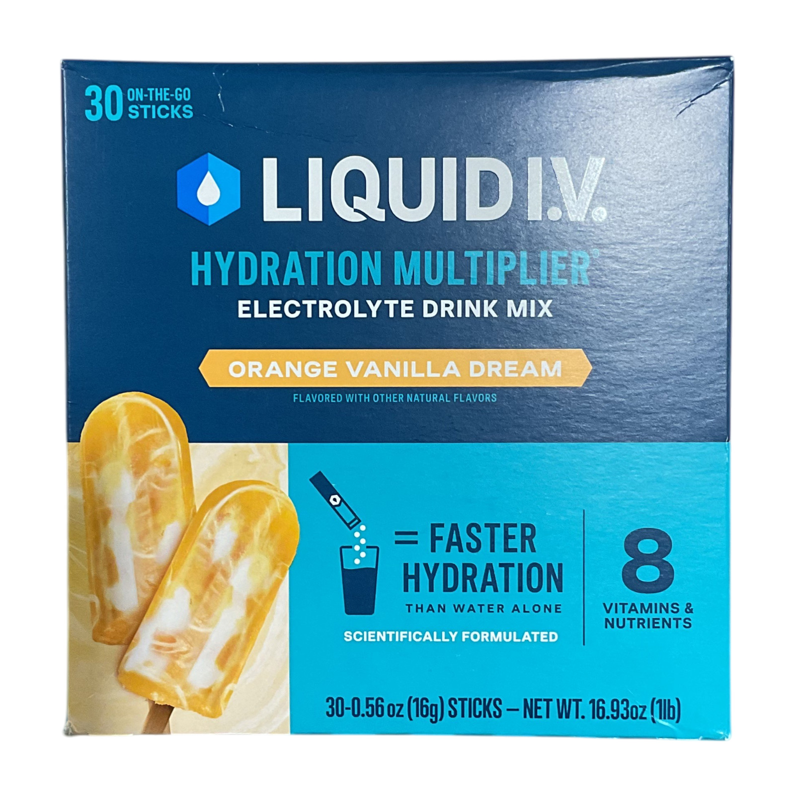 Liquid IV Orange Vanilla Dream Hydration Multiplier 30 Sticks EXP 07/27