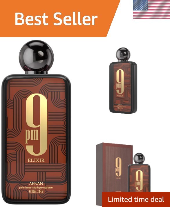 Captivating 9 PM Elixir Unisex Extrait de Parfum – 3.4 Fl. Oz Essence