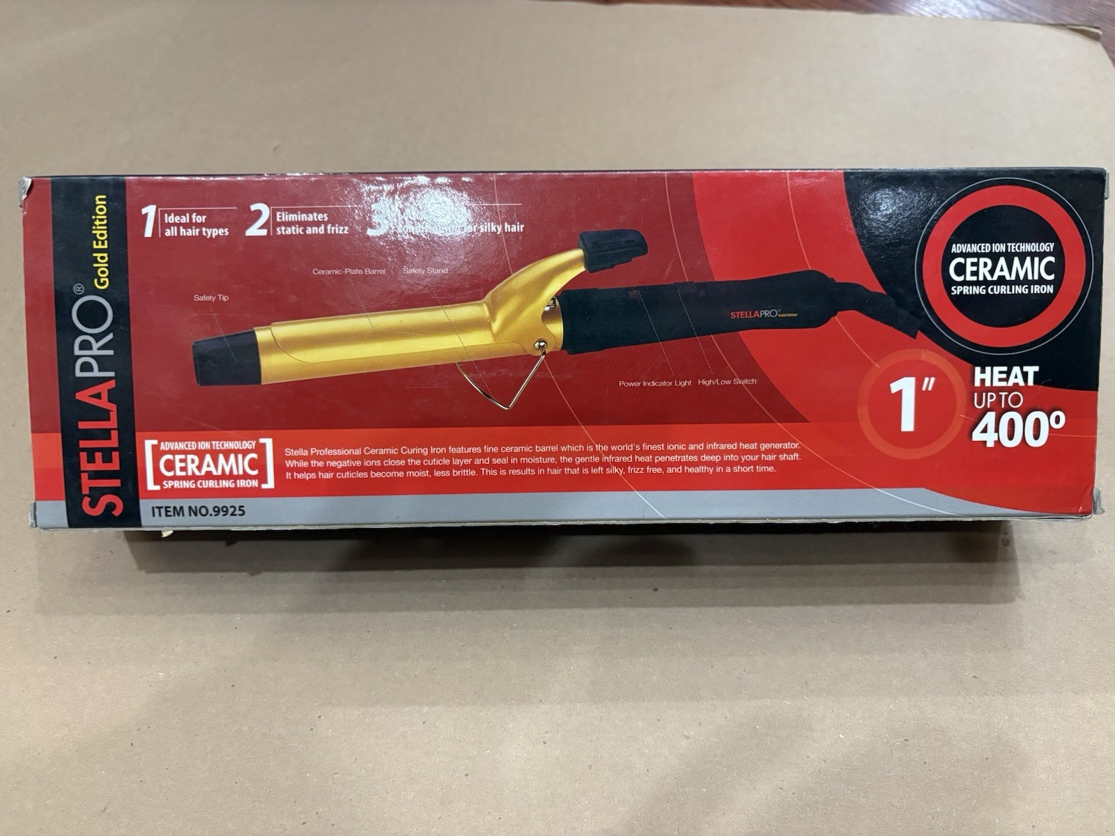 Hot Shot / Hot Tools Salon 24K Gold Curling Iron 1” – NEW