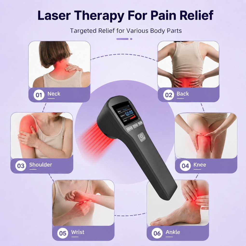 20 Diode Handheld Cold Laser Therapy for Post Workout Soreness and Muscle Repair