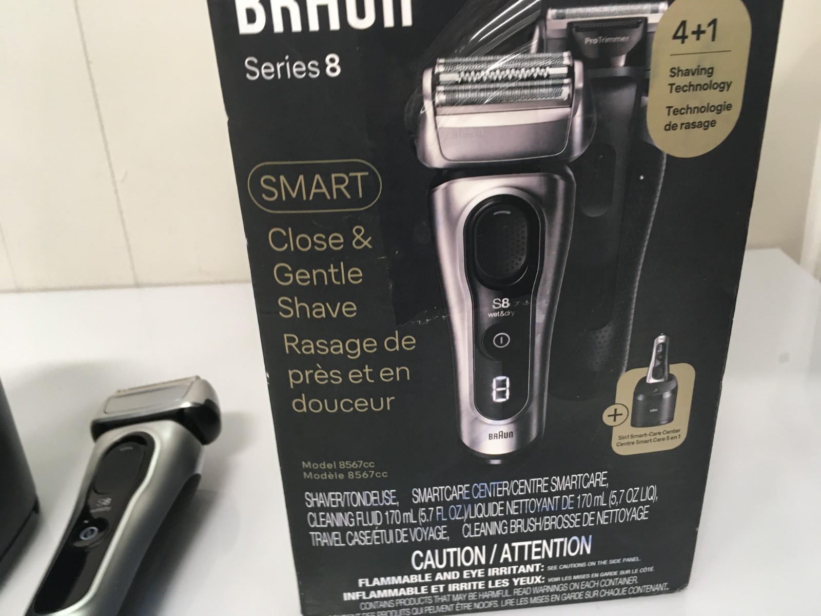 Braun Series 8 Electric Razor Shaver Kit with Case & Charging Stand Silver 5795