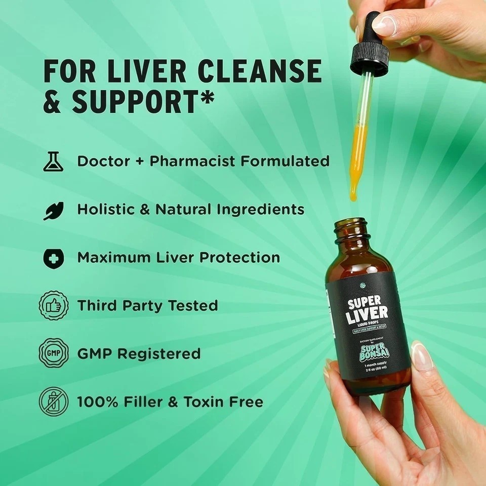 SuperBonsai Super Liver Support with Milk Thistle – Cleanse Detox & Repair Aid