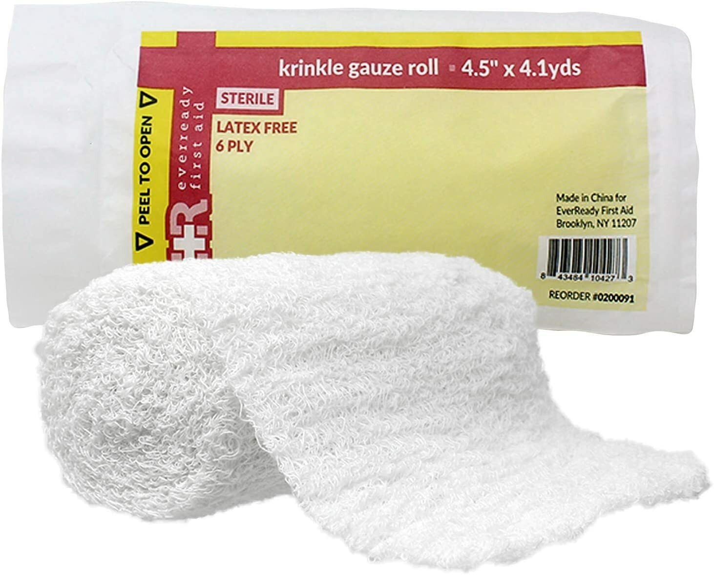 Ever Ready First Aid Sterile Krinkle Kerlix Type 4.5″ x 4.1Yds Bandage – 20 Pack