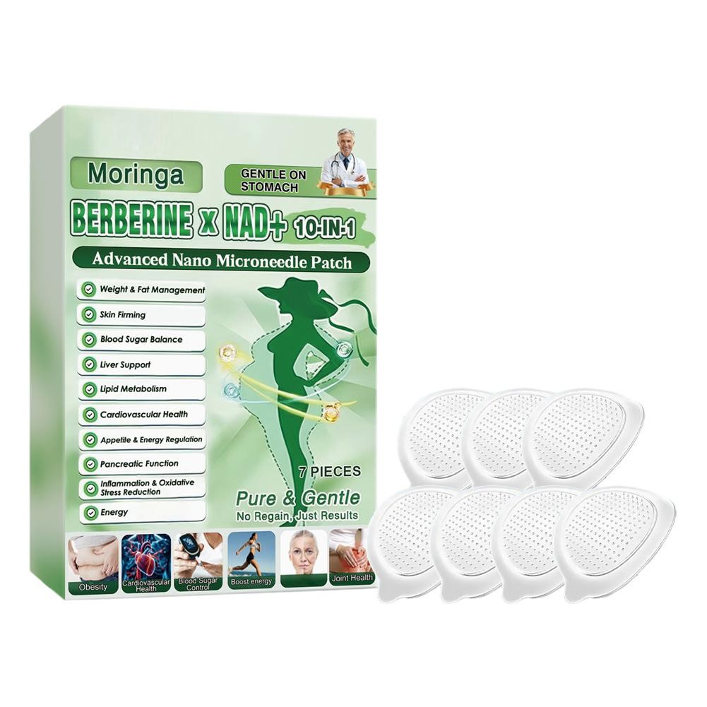 3PACK Moringa Berberine 10-in-1 Premium Nano Microneedle Patches 7Pcs/Box Lates