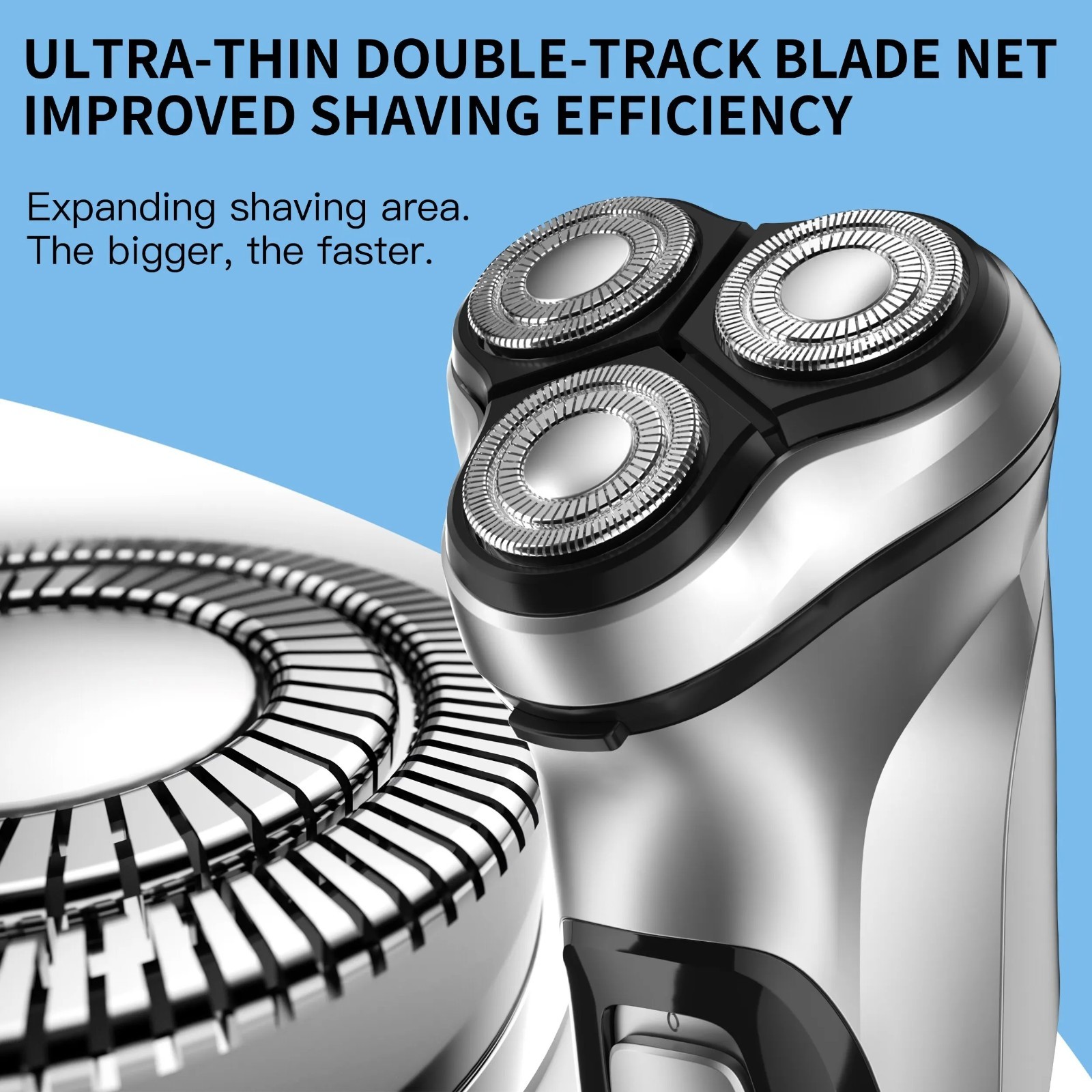 Electric Shaver Mens Razor Rotary Waterproof Pop-Up Trimmer Wet Dry Cordless USA