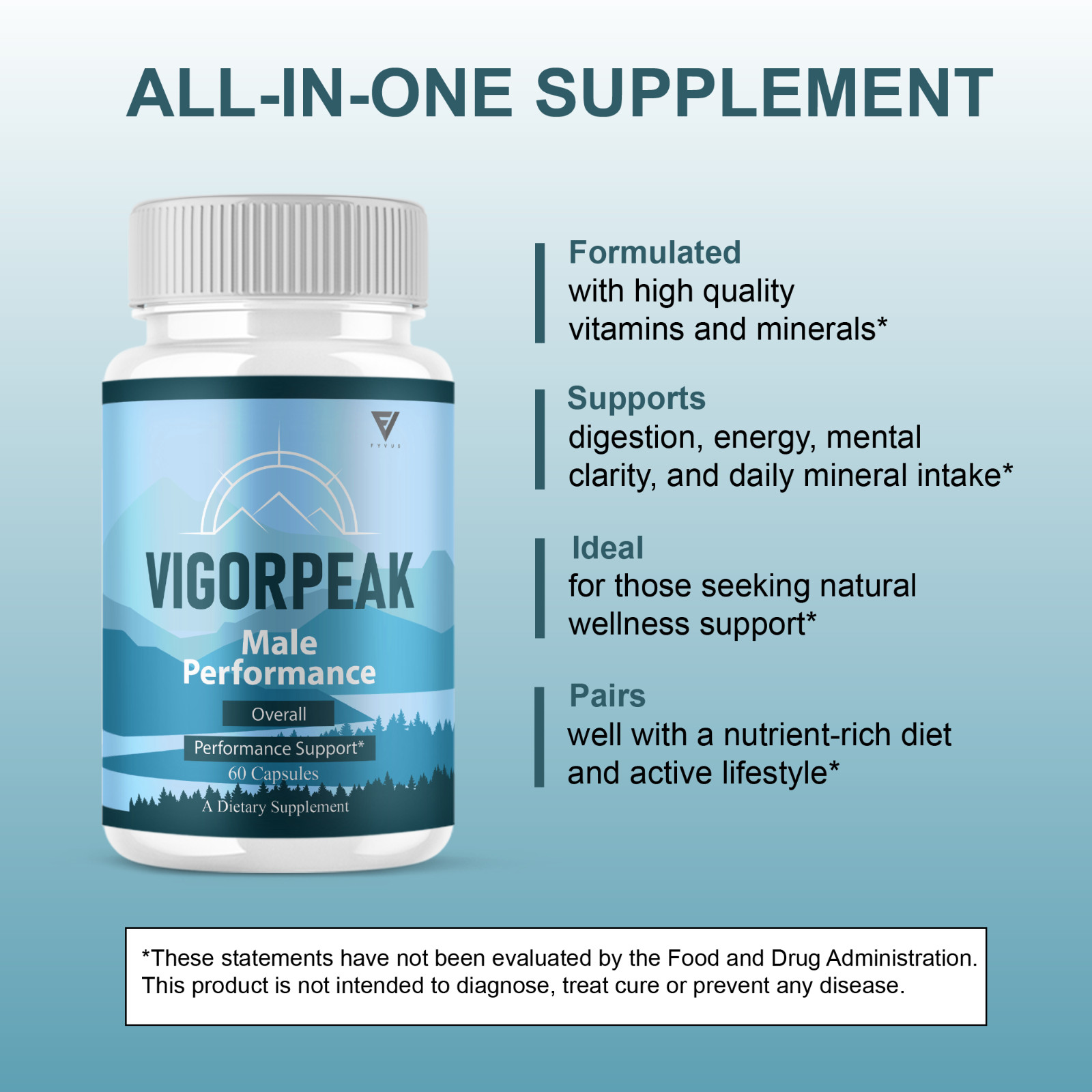 (5 Pack) VigorPeak Advanced Performance, Vigor Peak Daily Support (300 Capsules)