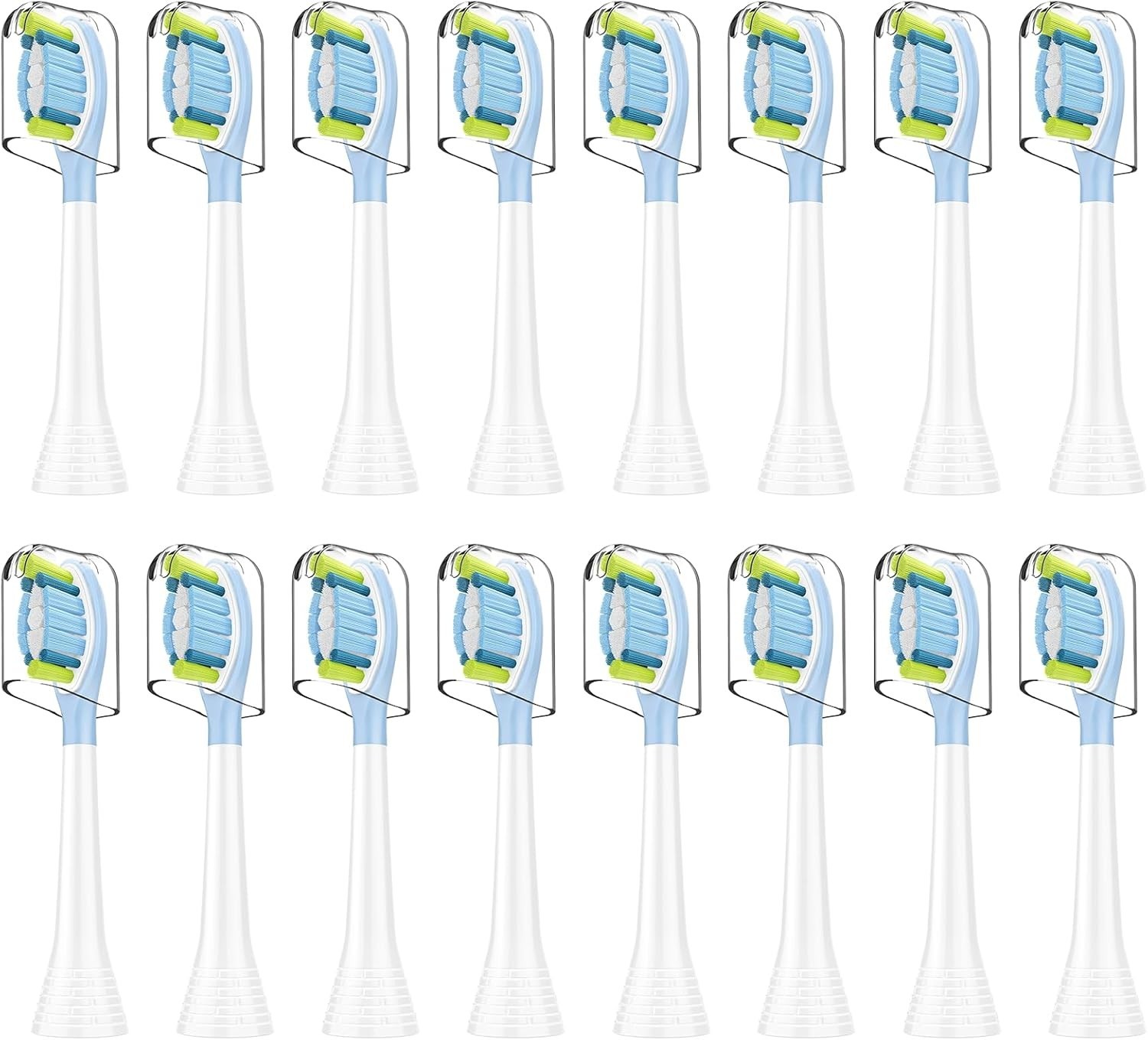 Replacement Toothbrush Heads Compatible with Phillips Sonicare Snap-on 16pc Pack