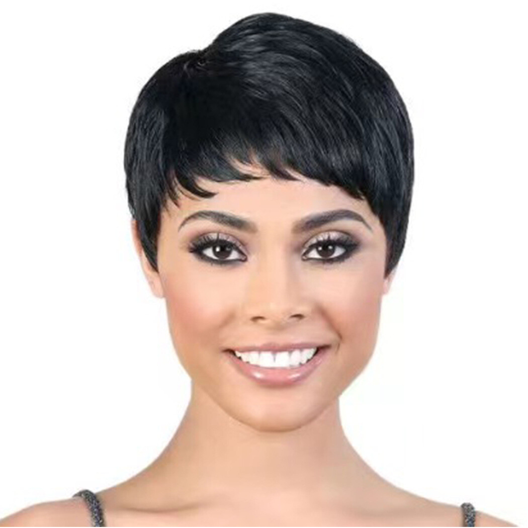 Pixie Cut Human Hair Wigs Short Pixie Wig None Lace Front Wigs Boy Cut Straight
