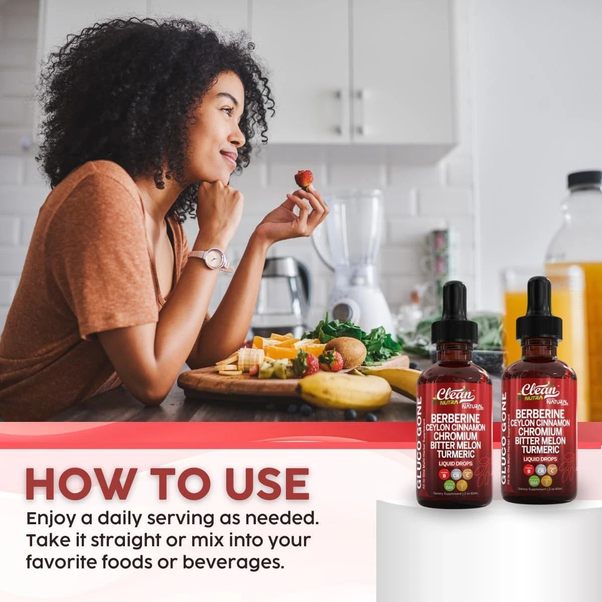 Clean Nutra Organic Ceylon Cinnamon Berberine Liquid Drops Supplement