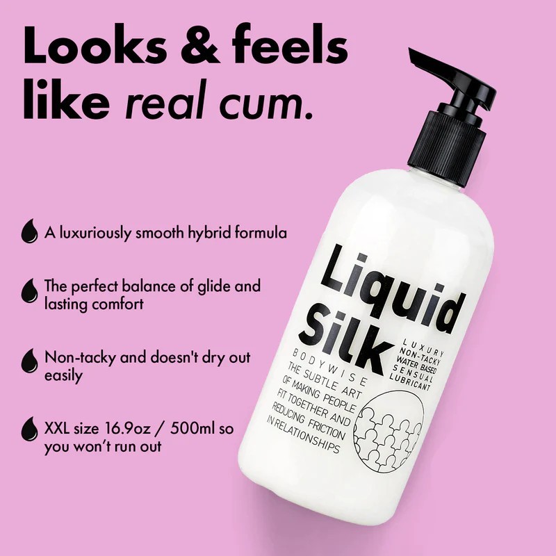 Liquid Silk Personal Water Based Lubricant Large Pump Bottle 250ml – PACK OF 3