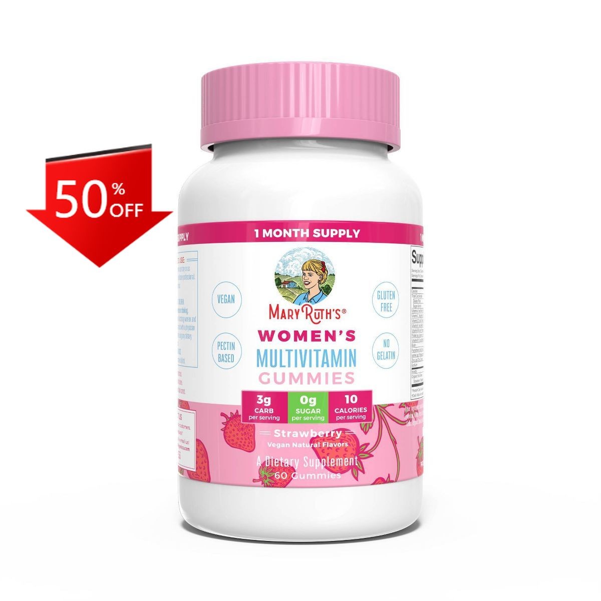 MaryRuth’s Women’s Multivitamin Sugar Free Vegan Gummies – 60ct