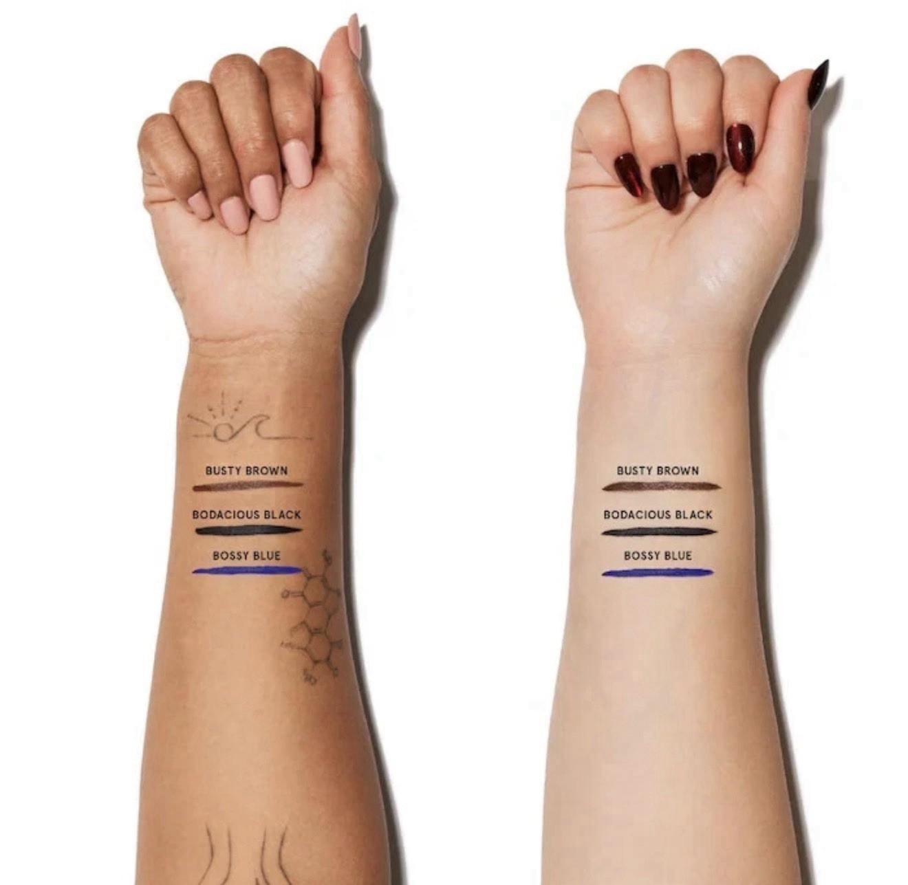 Authentic ONE/SIZE Point Made Waterproof Liquid Eyeliner Pen,3 shades,0.04oz