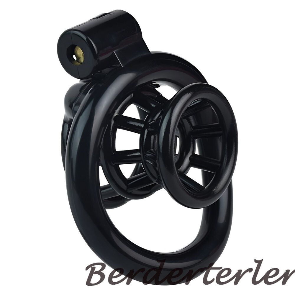 Stainless Steel /ABS Male Chastity Cage Lock with 4 Rings Light Chastity Devices