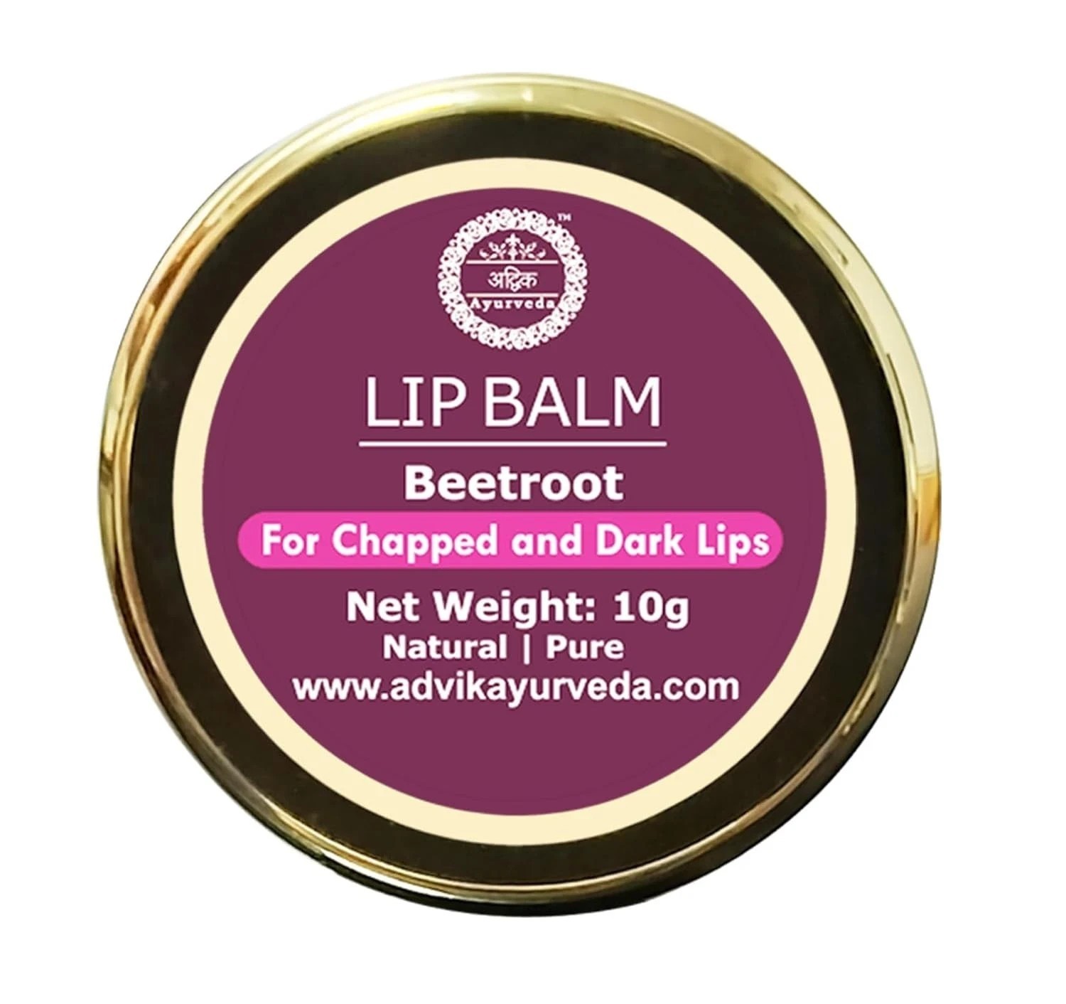 Advik Ayurveda Beetroot Lip Balm For Chapped And Dark Lips 10gm
