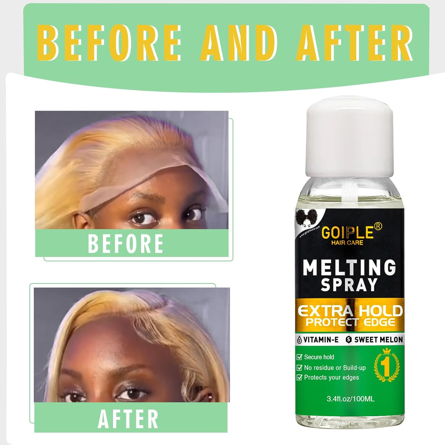 3.4 fl oz Lace Melting and Holding Spray Glue-Less Spray-3.4fl Oz