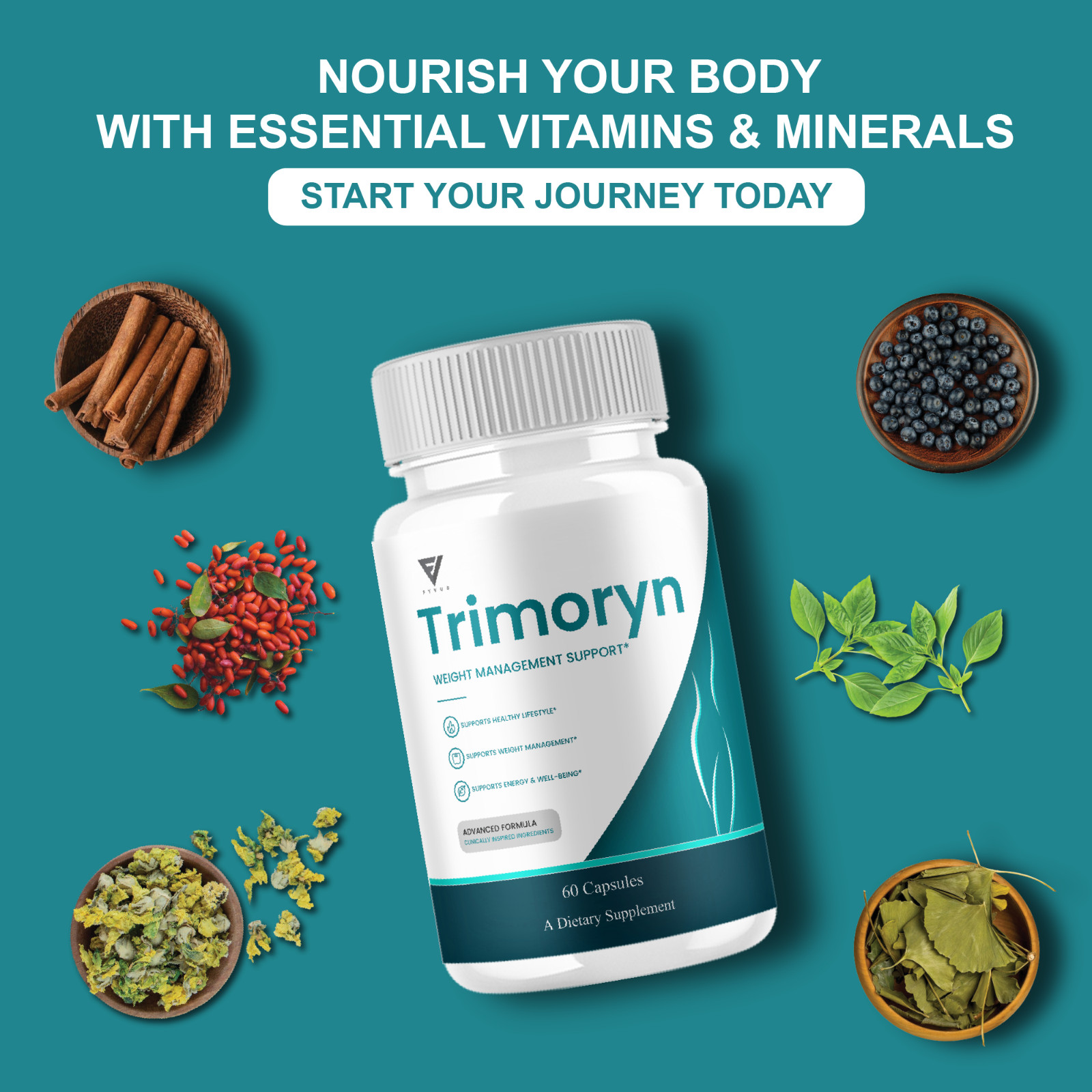 (5 Pack) Trimoryn Weight Support, Tri Moryn Keto Supplement (300 Capsules)
