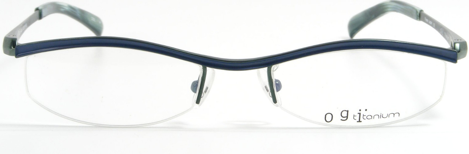 OGI 5409 1114 Blue / Green Titanium Eyeglasses Glasses Frame 51-19-140 Japan
