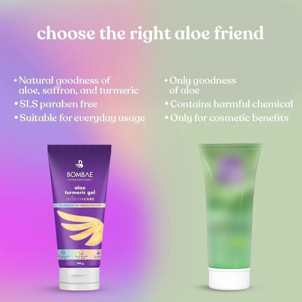 After Hair Removel Gel for face, skin & hair 100% pure aloe gel with brightening