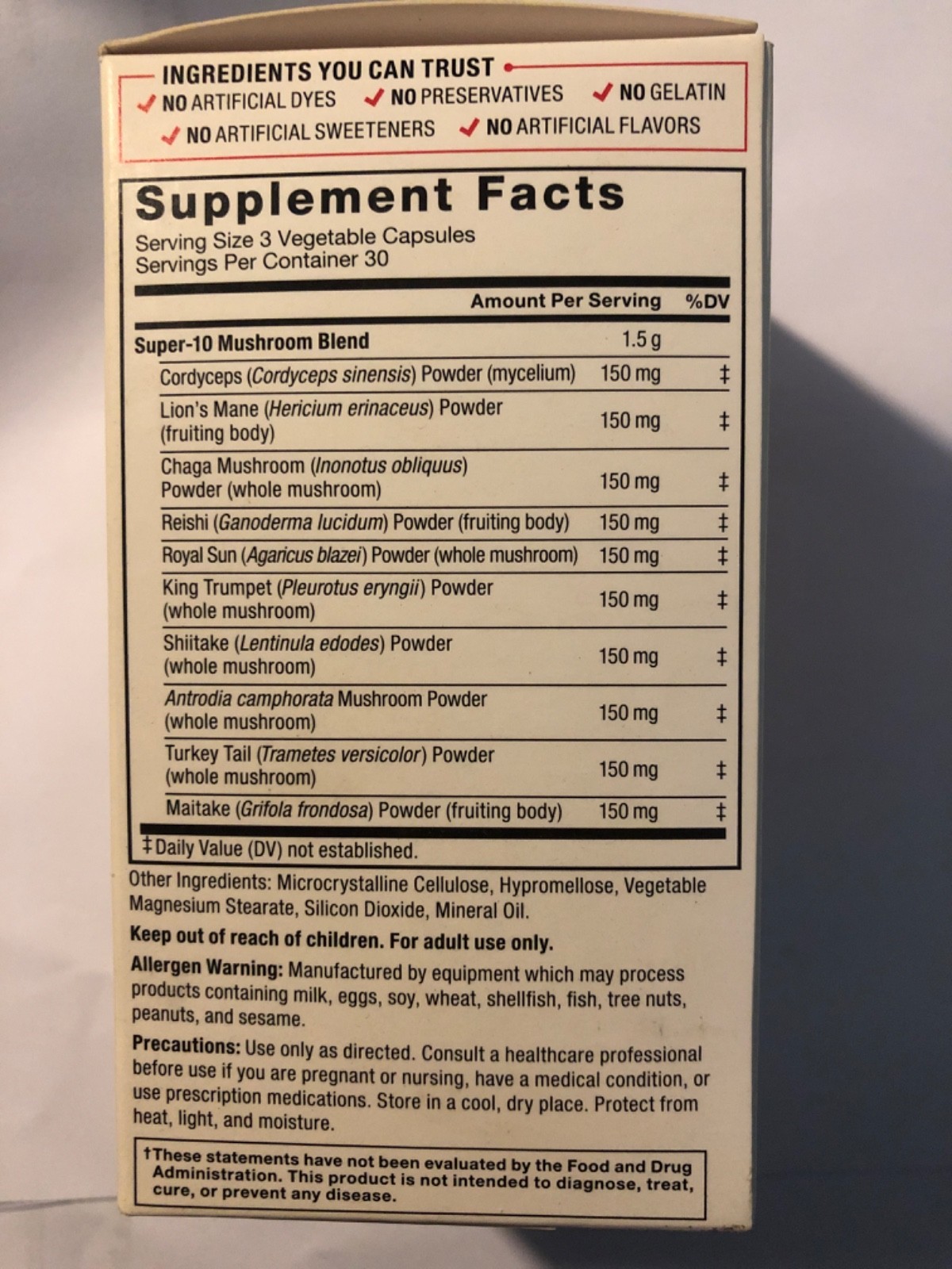 Force Factor Modern Mushrooms 10-Mushroom Superfood Blend 90 Caps Exp: 11/27+