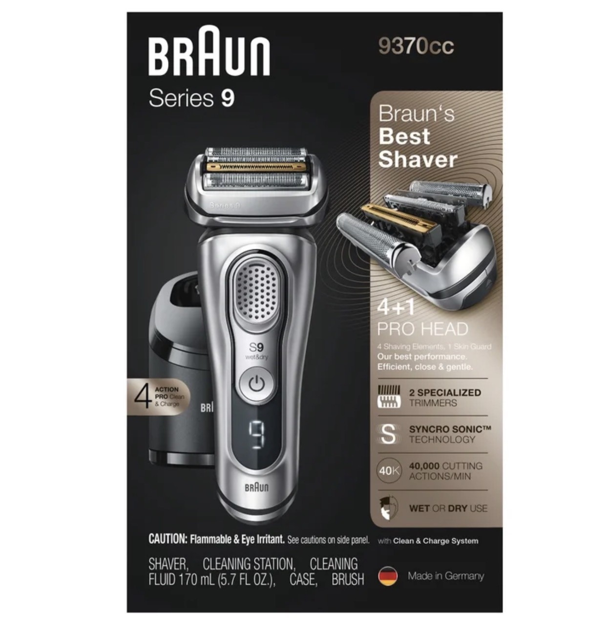 Braun 9376 cc Series 9 Wet & Dry Mens Electric Shaver