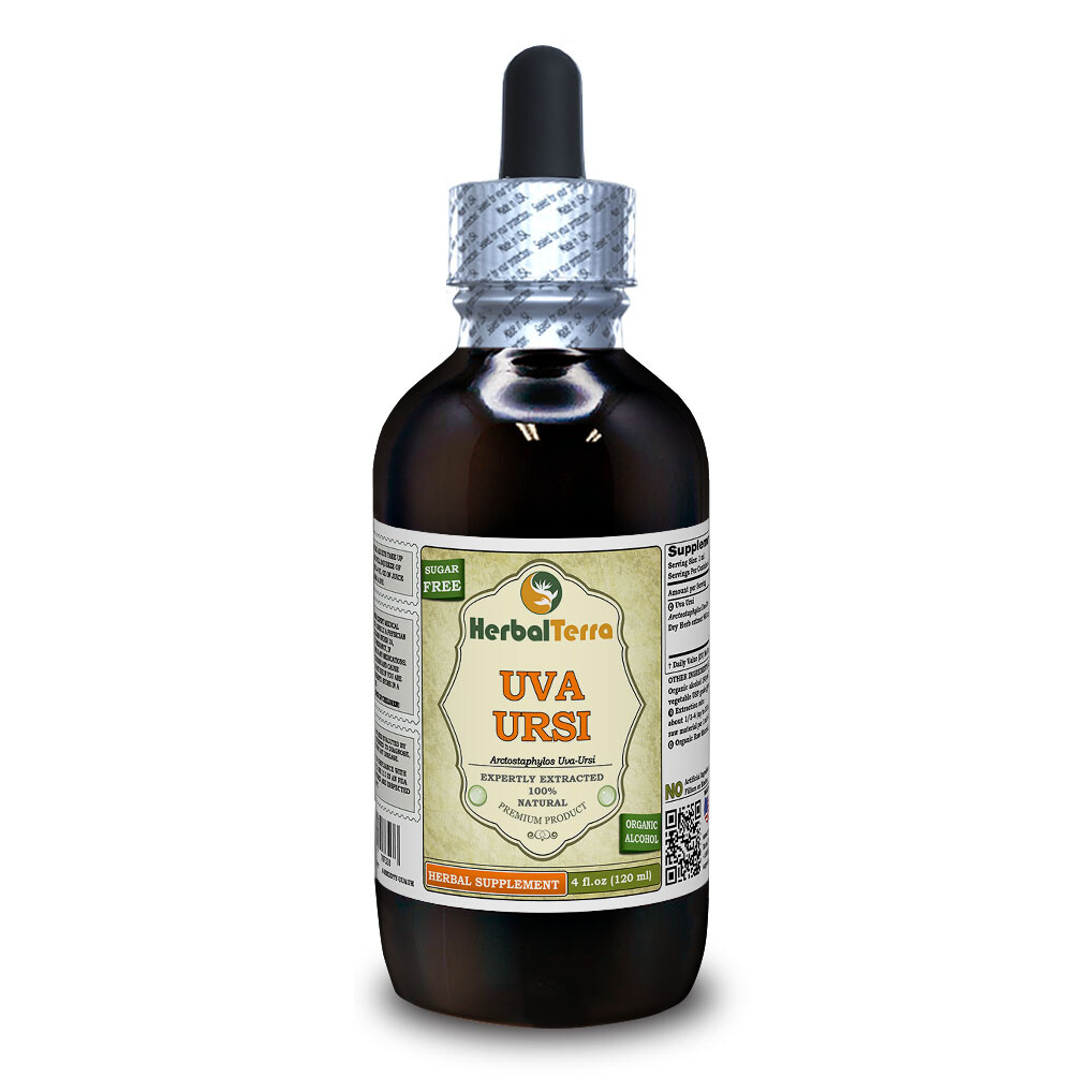 Uva Ursi (Arctostaphylos Uva-Ursi) Tincture, Organic Dried Herb Liquid Extract